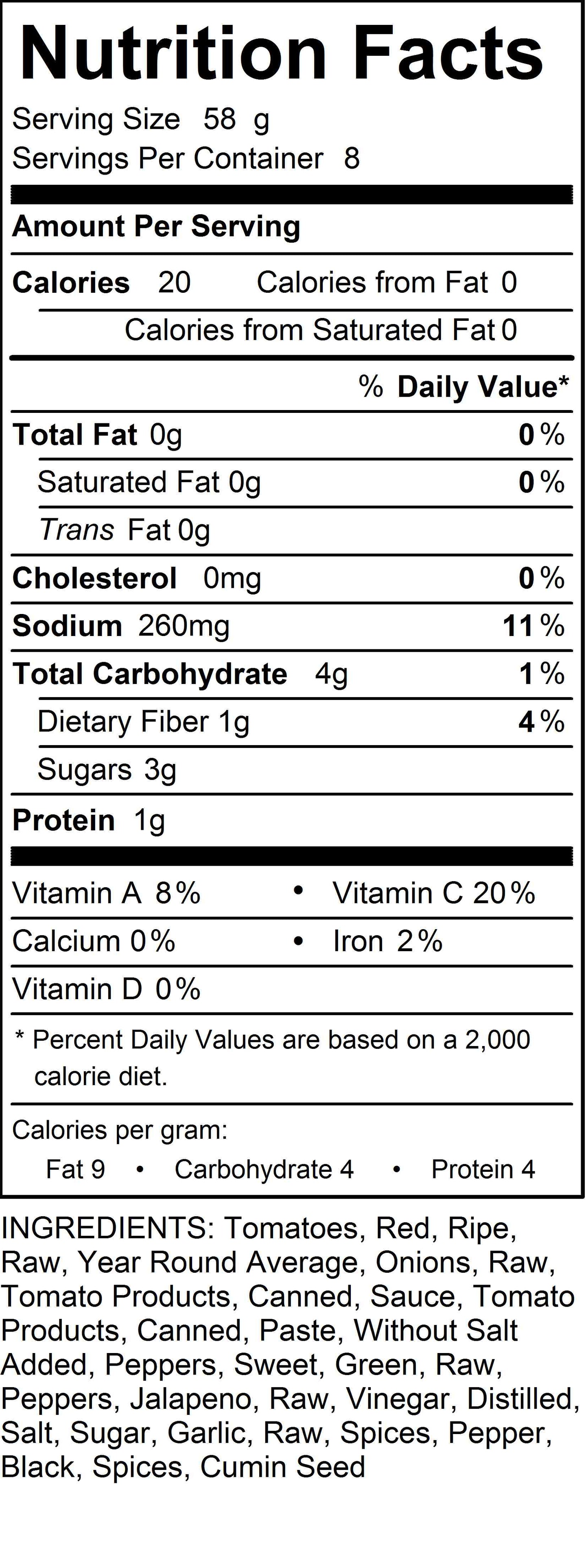 Grandma's Recipe Salsa (Sweet & Mild)